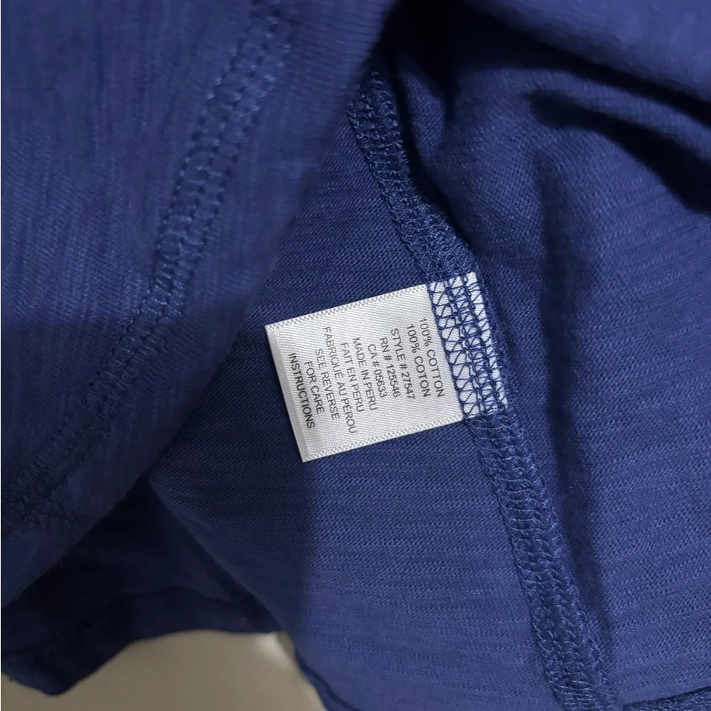 New Habitat Sz XXL blue button front top - Picture 5 of 7